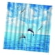 thumbnail image 2 of Cortinas con impresión digital 3D para sala de estar y dormitorio 2 Ballenas bailando, 2 of 7
