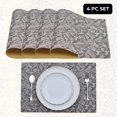thumbnail image 4 of Placemats Set of 8 for Dining Table, Table Placemats, Rectangular PVC Vinyl, 18x12 Inches - Gray, 4 of 8