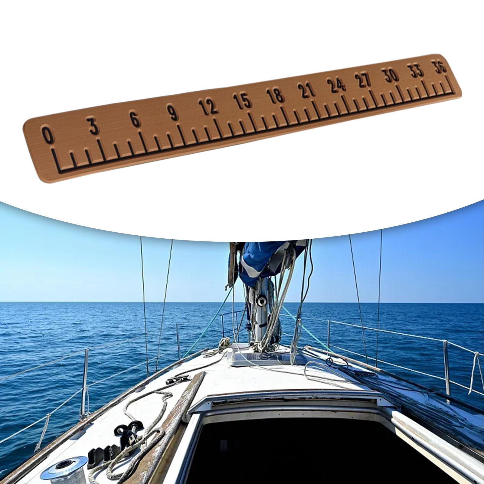 Fish Ruler for Boat Measurement Sticker Tool with Adhesive Backing EVA 6mm  Thickness Accurate Fish Measuring Ruler for Fishing Boat Accessories light  gray black 
