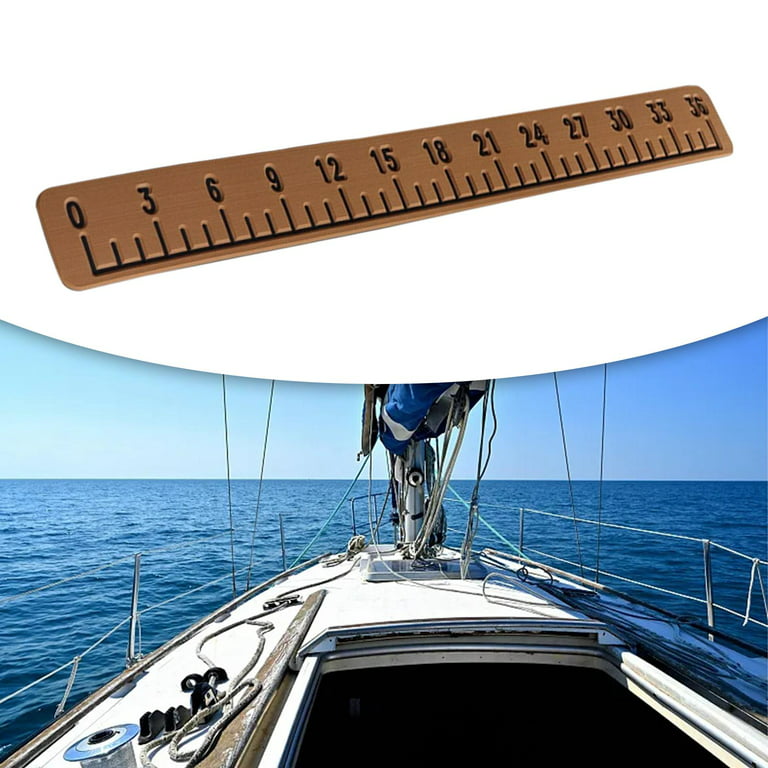 Fish Ruler for Boat Measurement Sticker Tool with Adhesive Backing EVA 6mm  Thickness Accurate Fish Measuring Ruler for Fishing Boat Accessories light  black brown 