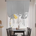 thumbnail image 3 of White Dandelion Tie Up Curtains for Windows, Adjustable Balloon Window Shades, Spring Plants Flowers Vintage Gray Kitchen Window Treatments Farmhouse Short Curtains with Rod Pocket 42"x45", 3 of 8
