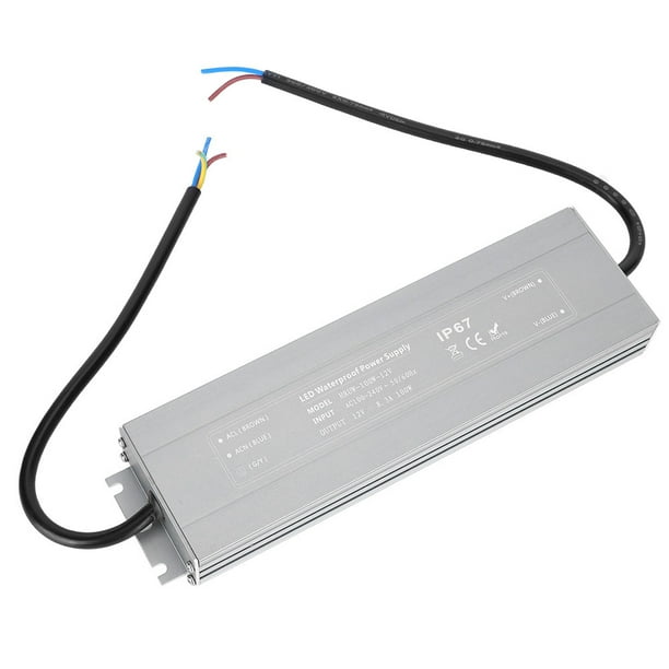 Fuente de alimentación LED, HRUW-100W-12V Fuente de alimentación LED ultradelgada a prueba de agua Controlador LED Rendimiento potente