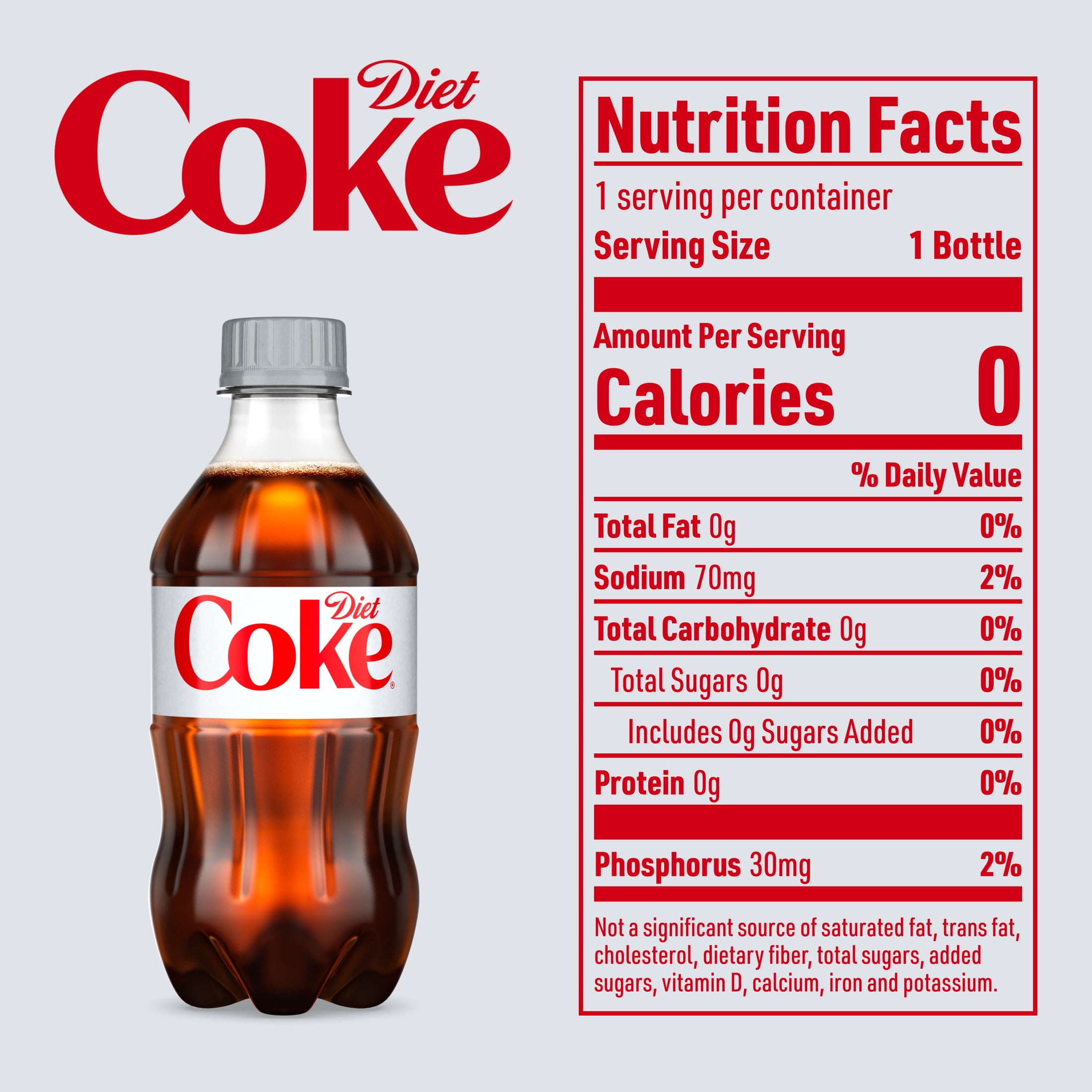 Diet Coke Soda Pop Bottles, 12 fl oz, 8 Pack