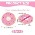 thumbnail image 2 of 2Pcs Donut Pencil Case HolderRoll 8.8 Inch Canvas Pencil Pouch Donut Canvas PenRoll Up Case Round Pencil Holder Pancake Stationery Pencil Wrap, 2 of 9
