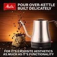 thumbnail image 3 of Melitta Precision Pour X Stainless Steel Gooseneck Electric Kettle with Wooden Handle and Knob, 3 of 9