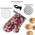 thumbnail image 3 of Naloa Rose Flowers Oven Mitts and Pot Holders 4 pcs Set, Cooking Baking Grilling Kitchen Oven Glove for Cooking, 3 of 6