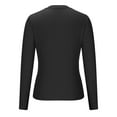 thumbnail image 7 of Oplxuo Women's Long Sleeve Shirts Going Out Boat Neck Tops Slim Fitted Button Split Tshirts Tight Y2k Outfits, 7 of 7
