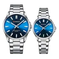 thumbnail image 1 of Relojes De Cuarzo Impermeables Luminosos Curren, 2 Unidades Fondo Plata/azul, 1 of 7