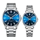 thumbnail image 1 of Relojes De Cuarzo Impermeables Luminosos Curren, 2 Unidades Fondo Plata/azul, 1 of 7