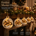 thumbnail image 6 of 3D Lighted Christmas Ball Ornament, Glowing Holiday Hanging Decoration with Warm LED Mini Scene, Cozy Tree Pendant for Christmas Trees, Windows, Mantels, Parties and Seasonal Displays, Style D, 6 of 7
