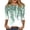 371#Dark Green, variant on Women Loose Crew Neck 3/4 Sleeve Shirt Floral Print Dressy Blouse Ideal For Daily And Office Wear Fluorescent Green L