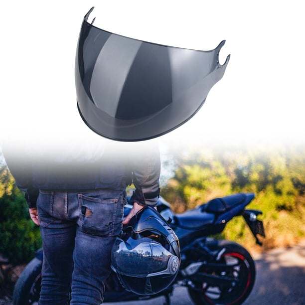 Visor de lente de cascos, cubierta de visera de cascos, protección solar de verano, la cubierta de viento de motocicleta resistente, casco de lente, Gris oscuro