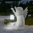 thumbnail image 2 of Luz solar, estatua de ángel de resina de simulación, luz decorativa, luz de jardín, rendimiento de primer nivel, 2 of 8
