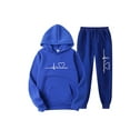 thumbnail image 1 of Bellella Ladies Tracksuit Sets Long Sleeve Sweatsuits Drawstring Two Piece Outfit Jogger Set Sweatshirts And Sweatpants Blue A S, 1 of 2