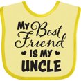 thumbnail image 3 of Inktastic My Best Friend is My Uncle with Hearts Boys or Girls Baby Bib, 3 of 4