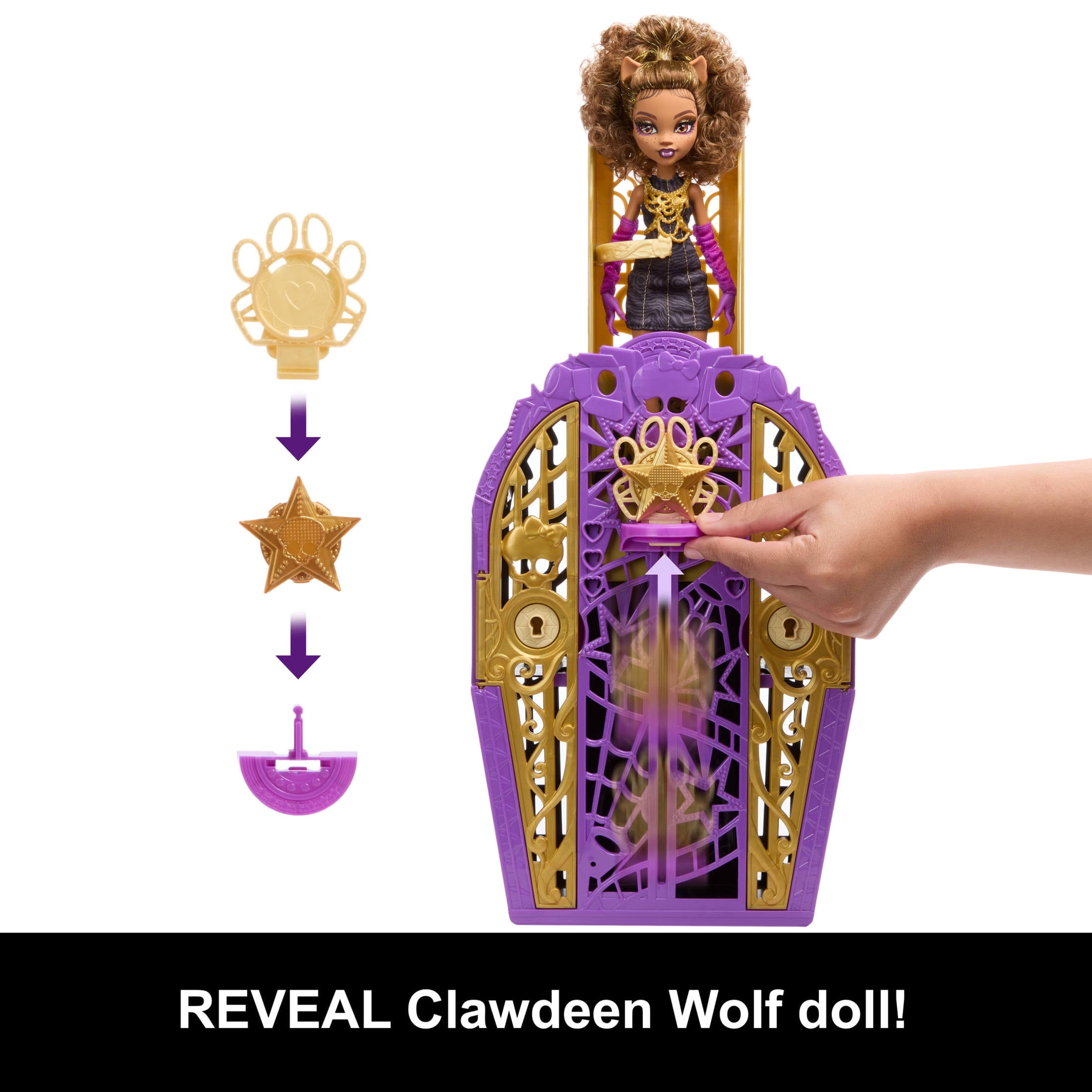 Monster High Skulltimate Secrets Hauntlywood Mysteries Doll, Clawdeen Wolf with 19+ Surprises