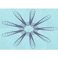 thumbnail image 1 of Ahgly Company Indoor Rectangle Patterned Iceberg Blue Area Rugs, 2' x 3', 1 of 1