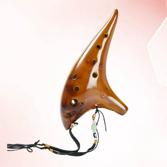 Worgeous 12 Holes Alto Ocarina Music Instrument for Beginner Professional Performer (Yellow)