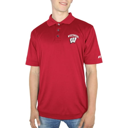 Russell NCAA Wisconsin Badgers Men's Synthetic Polo