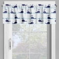 thumbnail image 4 of Ambesonne Whale Valance & Curtain, Blue Fish on Water, 55"x36", Pale Blue Navy Blue, 4 of 6