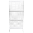 thumbnail image 5 of Privacy Fence Screen 3 Panels Freestanding White Steel Privacy Screen, Diamond-shaped Decorative Privacy Screen, 5 of 23