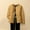 Gold, variant on LOVZFMLL Jackets for Women's Puffer Jacket Long Sleeve Buttons Quilted Down Coat Winter With Pockets