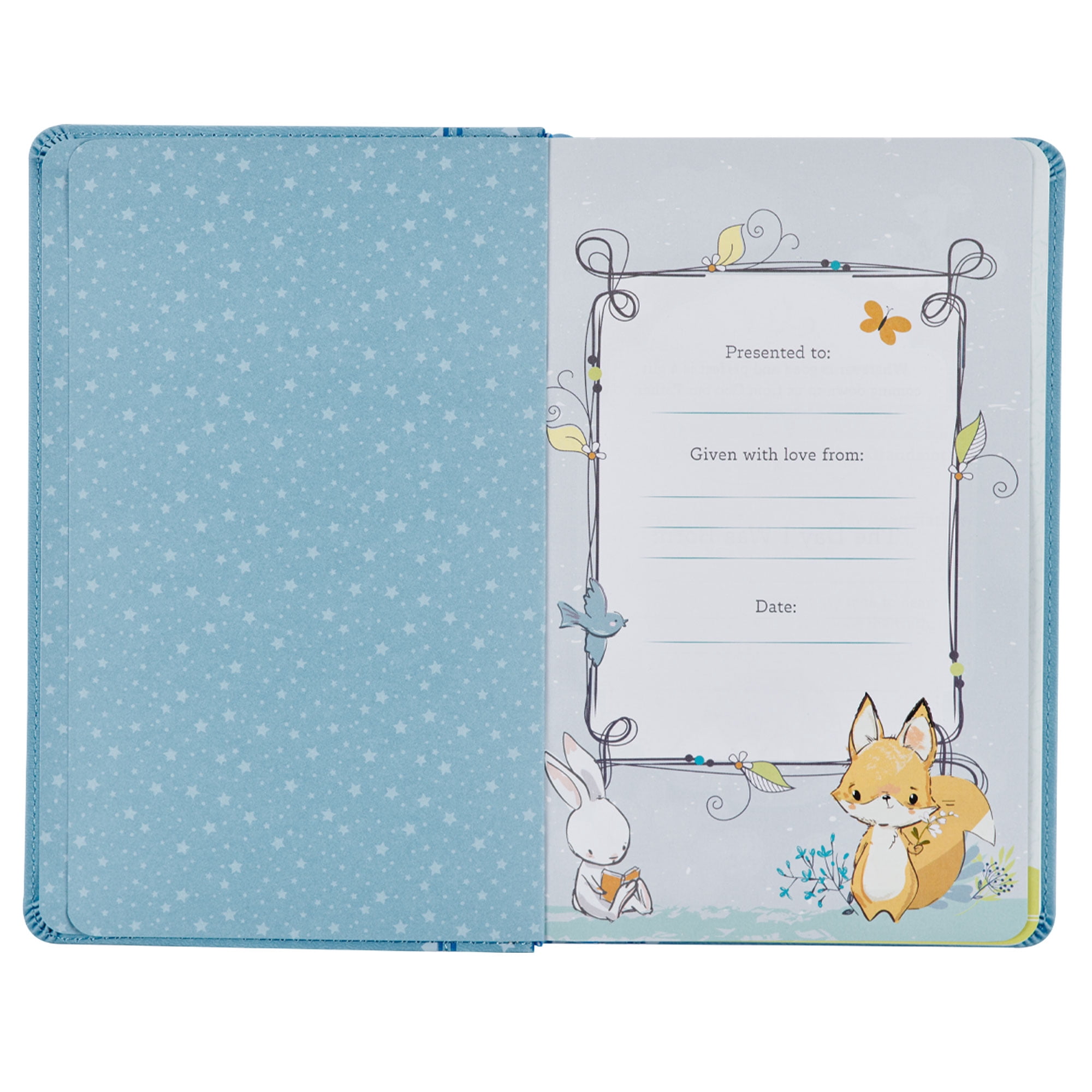 Bible NLT Infant (Faux Leather, Blue), (Hardcover)