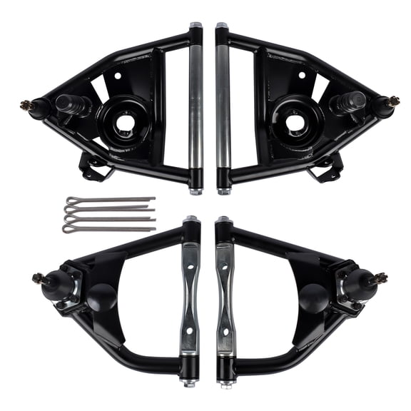 NEWZQ Set of 4 Heavy Duty Tubular Control Arm Fits Select: 1973-1987 Chevy GMC C10 Pickup Suburban