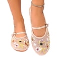 thumbnail image 6 of Willtoo Mesh Embroidered Flats for Women Flower Mary Jane Flats Ballet Shoes Round Toe Slip On Ballerina Floral Shoes, 6 of 6