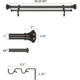 thumbnail image 3 of eTeckram 1" Double Curtain Rod with Trumpet Finials - 28''to 48'', Oil-Rubbed Bronze, 3 of 5