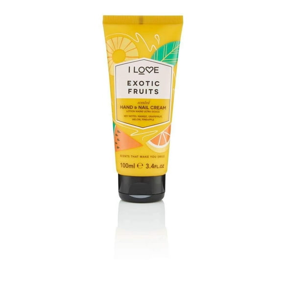 Crema de manos y uñas con aroma a frutas exóticas I Love, 100 ml