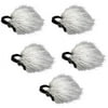 WS10n Universal Furry Outdoor Microphone Windscreen Muff for All Lavalier Microphones, Light Gray, 5-Pack