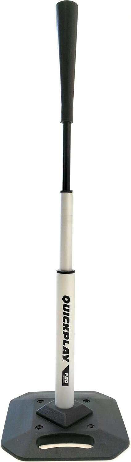 QUICKPLAY PRO Baseball Tee | Super Stable 8lb Weighted Base & Replaceable Top | Pro-Grade Baseball Softball Portable Batting Tee