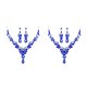 thumbnail image 4 of Collar de aleación Qarigey 3 unids/set elegante de diamantes de imitación nupcial para mujer Azul 2piezas, 4 of 6