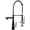 Black+brushed, variant on Kitchen Faucet 360° Rotation Contemporary Spring Kitchen Sink Faucet with Pull Down Sprayer Brass Single Handle Pull Out Kitchen Mixer Tap for Hot and Cold Water,Black