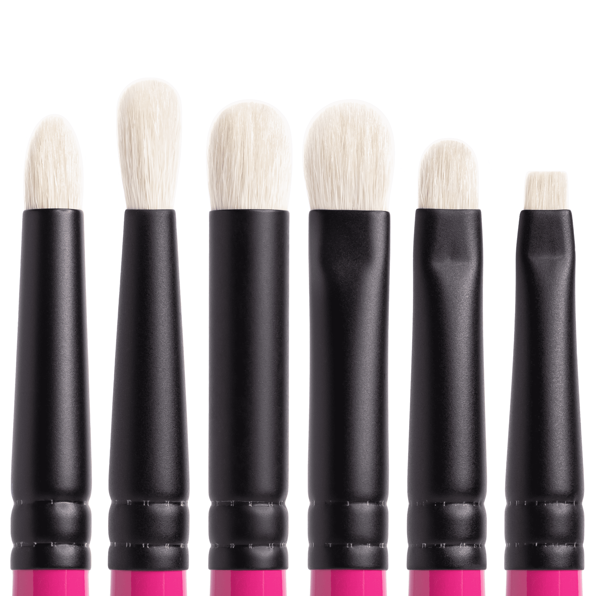 Whats Up Beauty 6 Goat Eyeshadow Brushes Hand Made in Japan (R107, R108, R109, R110, R111