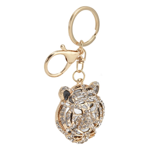 Llavero De Tigre, Colgantes De Llavero Brillantes Y Brillantes Forma De Cabeza De Tigre Linda Y Reluciente Atractiva Para Regalo Para Decoración De Bolsos Para Colgantes De ANGGREK No