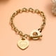 thumbnail image 2 of Pulsera de acero inoxidable con dije de corazón a la moda para mujer, pulseras de cadena gruesa Punk chapadas en oro Vintage a mano, joyería nueva 2021 Tan Jianjun unisex, 2 of 2