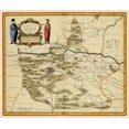 thumbnail image 2 of Blaeu 17x15 Gold Ornate Wood Framed with Double Matting Museum Art Print Titled - Henan Province China - Blaeu 1655, 2 of 4