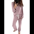 thumbnail image 2 of Conjuntos de Pijama para Mujer, de Larga, con Botones, para Dormir, Pijamas Suaves, Conjuntos de Estar por Casa. Rosa XXL, 2 of 9