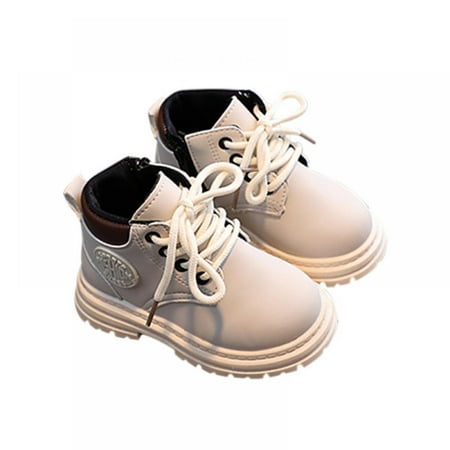 

Bullpiano Comfortable Boys Girls Tie Rope Design Non-Slip British Style Boots Autumn
