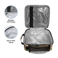thumbnail image 3 of Square Lunch Bag 10.5*3.5*9.5 Inches Cooler Bag Lunch Bag Insulation Portable Durable Fashion Beautiful Giraffes and Flowers, 3 of 6