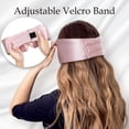 thumbnail image 4 of 100% Mulberry Silk Sleep Mask Eye Mask for Man and Woman with Adjustable Headband, Full Size Large Sleep Mask & Blindfold for Total Blackout for All Night Sleep, Travel & Nap- Light Plum, 4 of 7