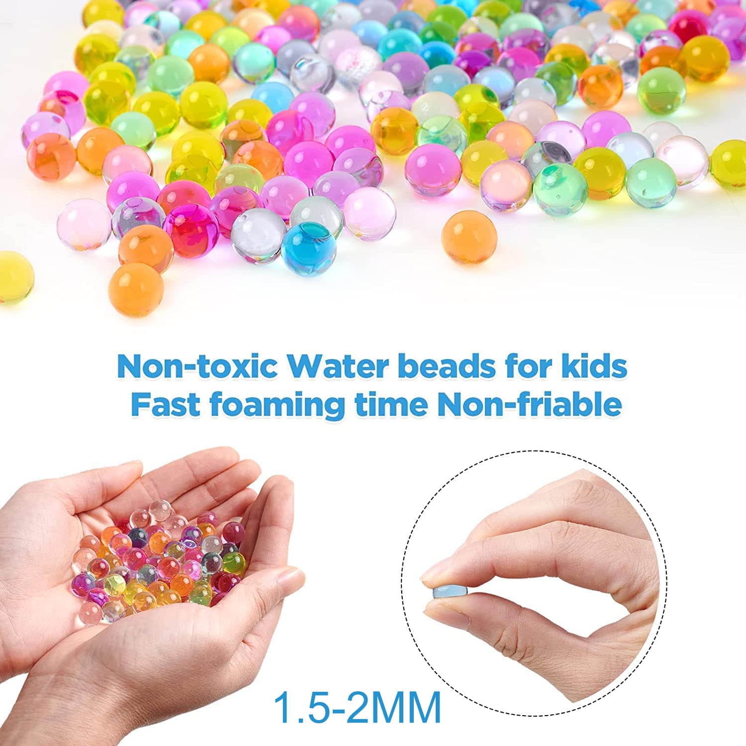 Incraftables Water Beads for Kids Non Toxic 50,000 PCS. Biodegradable Multicolor Kids Waterbeads