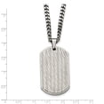 thumbnail image 3 of White Stainless Steel necklace with pendant Men's 24 in 25.6 mm, 3 of 3