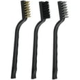 thumbnail image 6 of Baluue 3pcs Hard Wire Brush Mini Set Stainless Steel Ergonomic for Automotive Detailing and Kitchen, 6 of 8