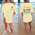 thumbnail image 5 of Oversized Tshirts for Women California Beach Graphic Short Sleeve Tees Summer Baggy Loose Fit Basic Vacation Tops, 5 of 7