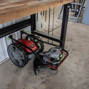 Earthquake 60V Walk Behind String Mower, Includes Two 4Ah Batteries, 22” Cutting Diameter, Three Cutting Speed Dial, 14” Never-Go-Flat Wheels, Easy Assembly, Adjustable Handlebar, 44965
