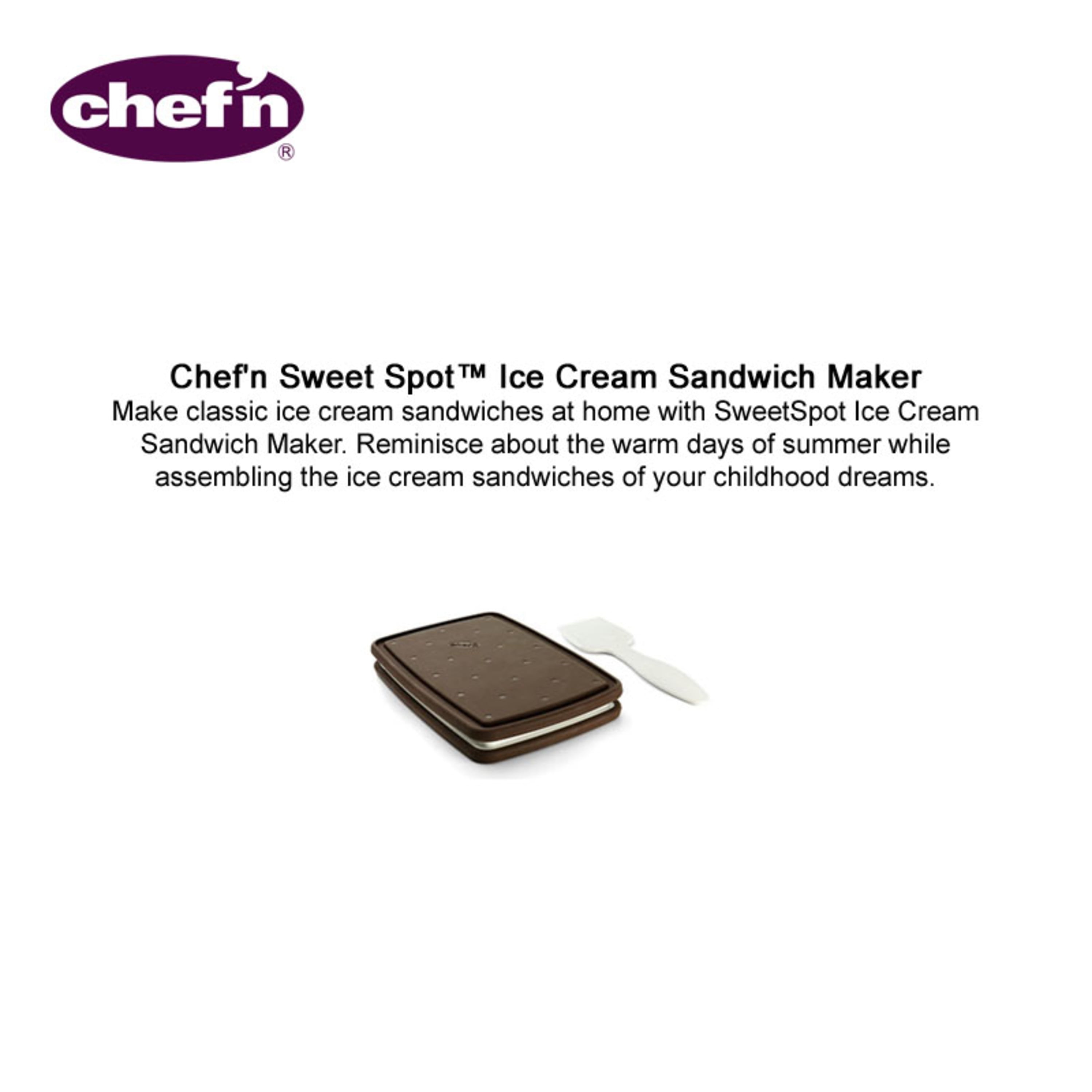 Chef n Sweet Spot Ice Cream Sandwich Maker in Black Walmart