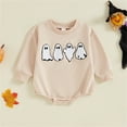 thumbnail image 2 of SHENGSI 0-1 Years Old Halloween Baby Harem Ghost Embroidered Long-Sleeved Onesie Infant and Toddler Crawl Suit, 0 1 Year Old Halloween New Baby Clothing Embroidered Long Sleeve Baby Crawling Clothes, 2 of 8
